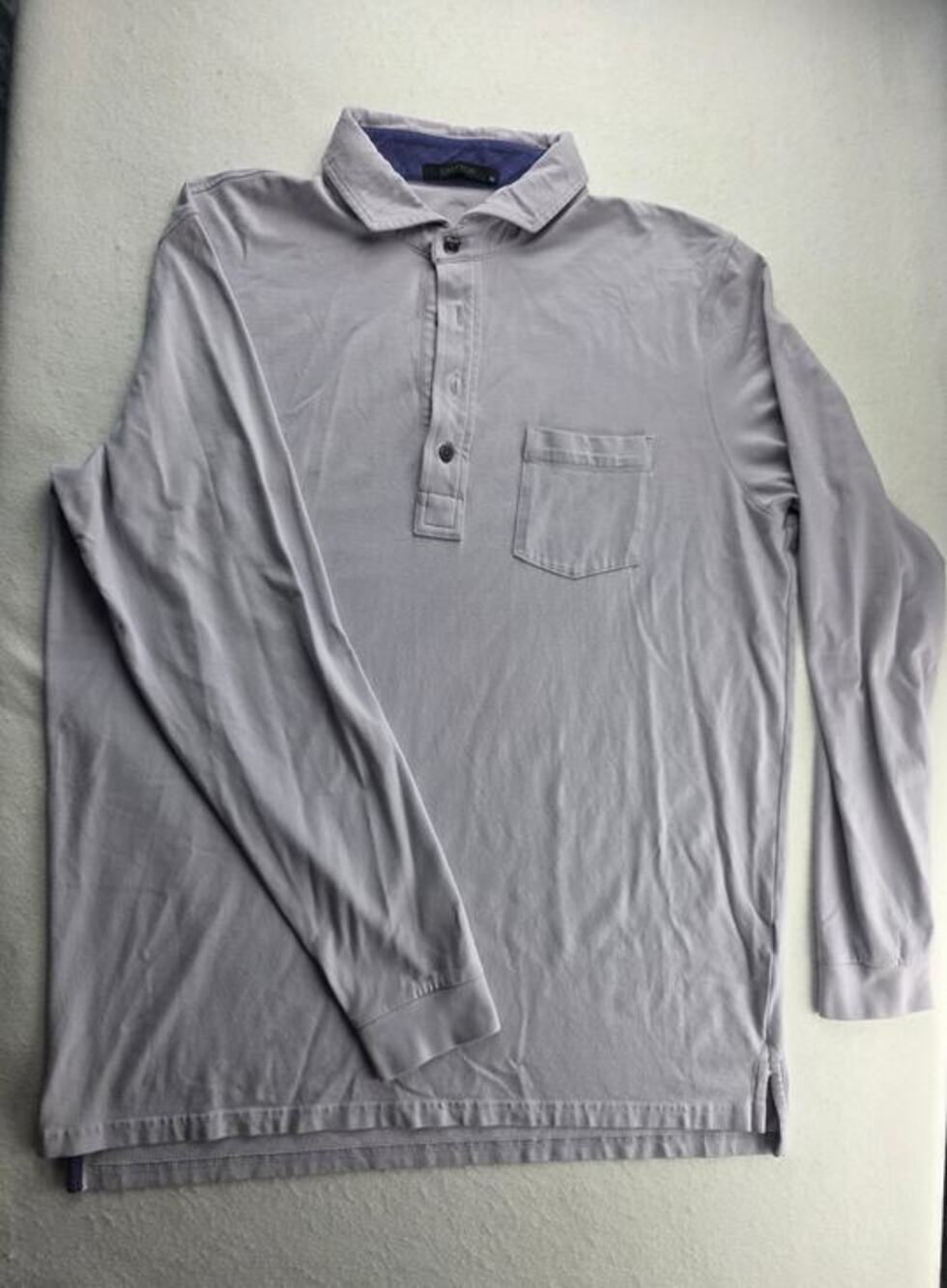 Greyson Long Sleeve Cotton Purple Polo Size Medium
